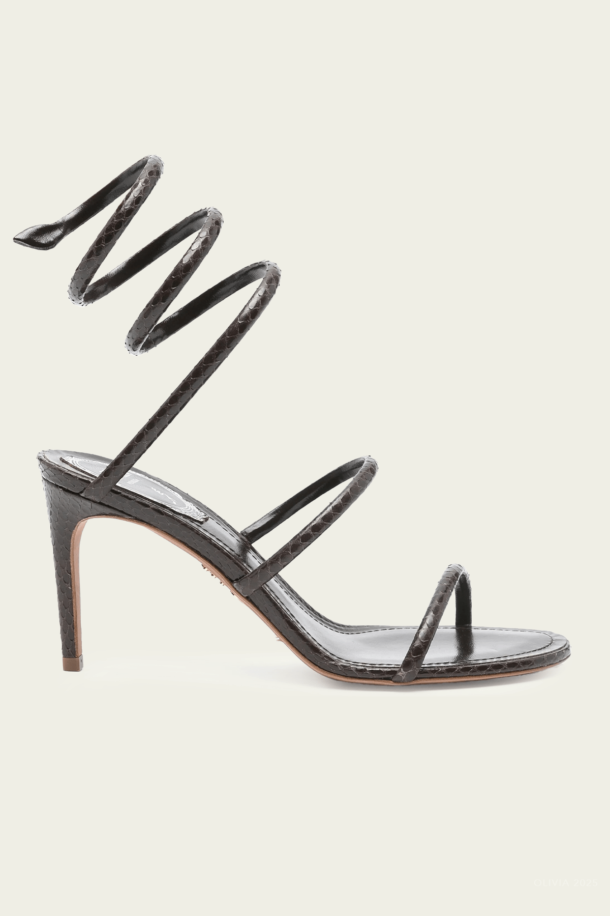 Cleo Ayers Leather Sandal 80 in Brown - shop - olivia.com