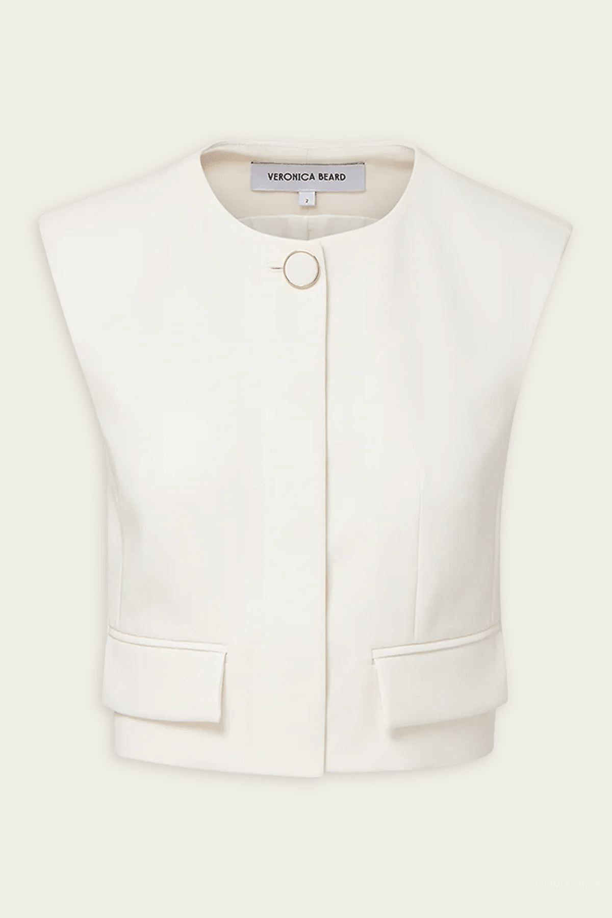Cliffwood Cropped Vest in Dove - shop - olivia.com
