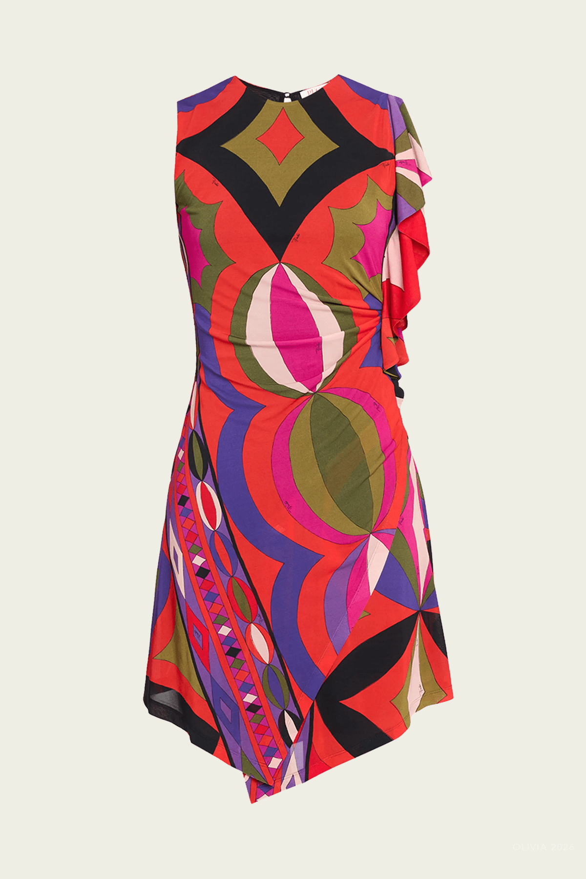 Collane - Print Jersey Mini Dress in Multicolor - shop - olivia.com