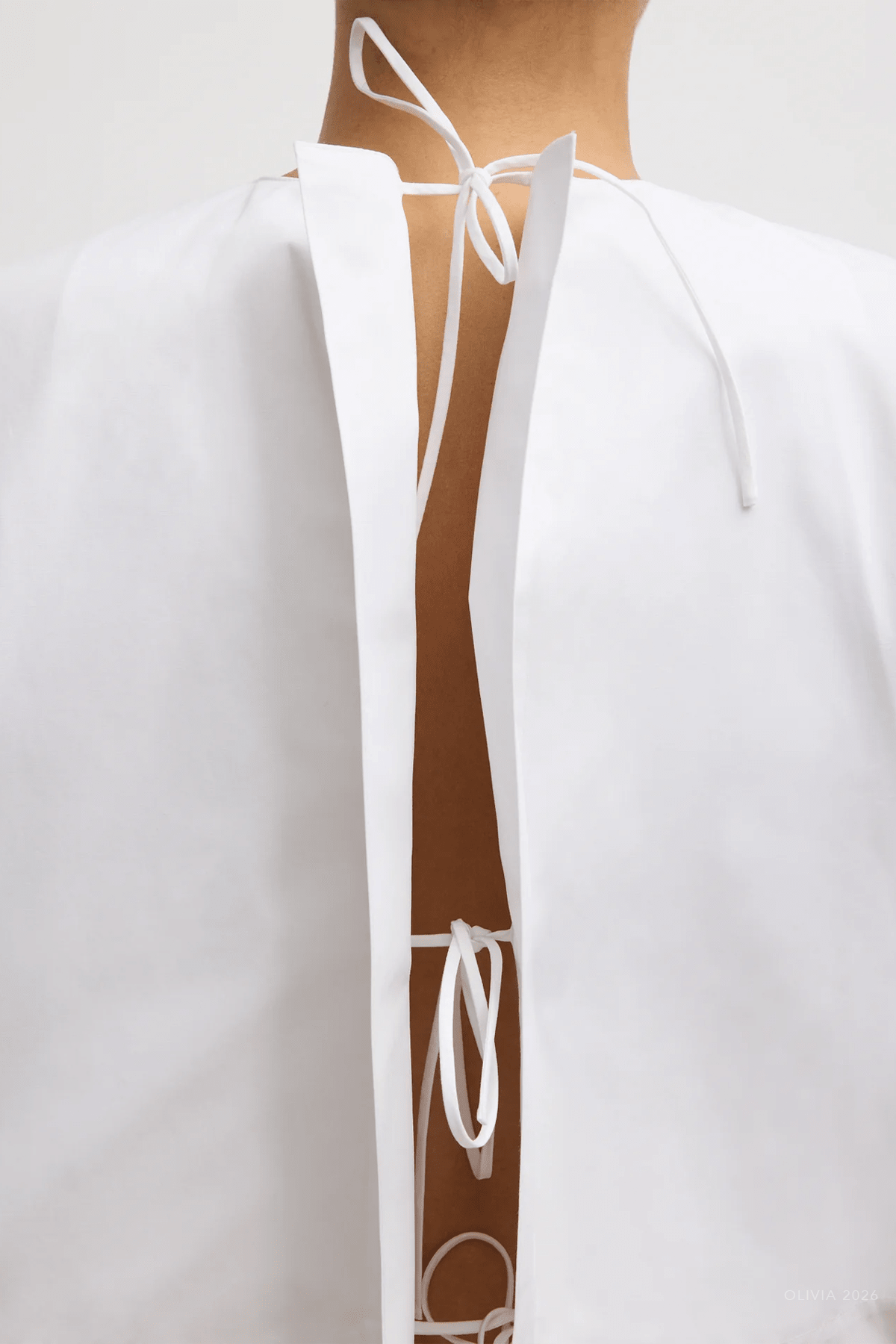 Compact Eco Poplin Cropped Square Top in White - shop - olivia.com