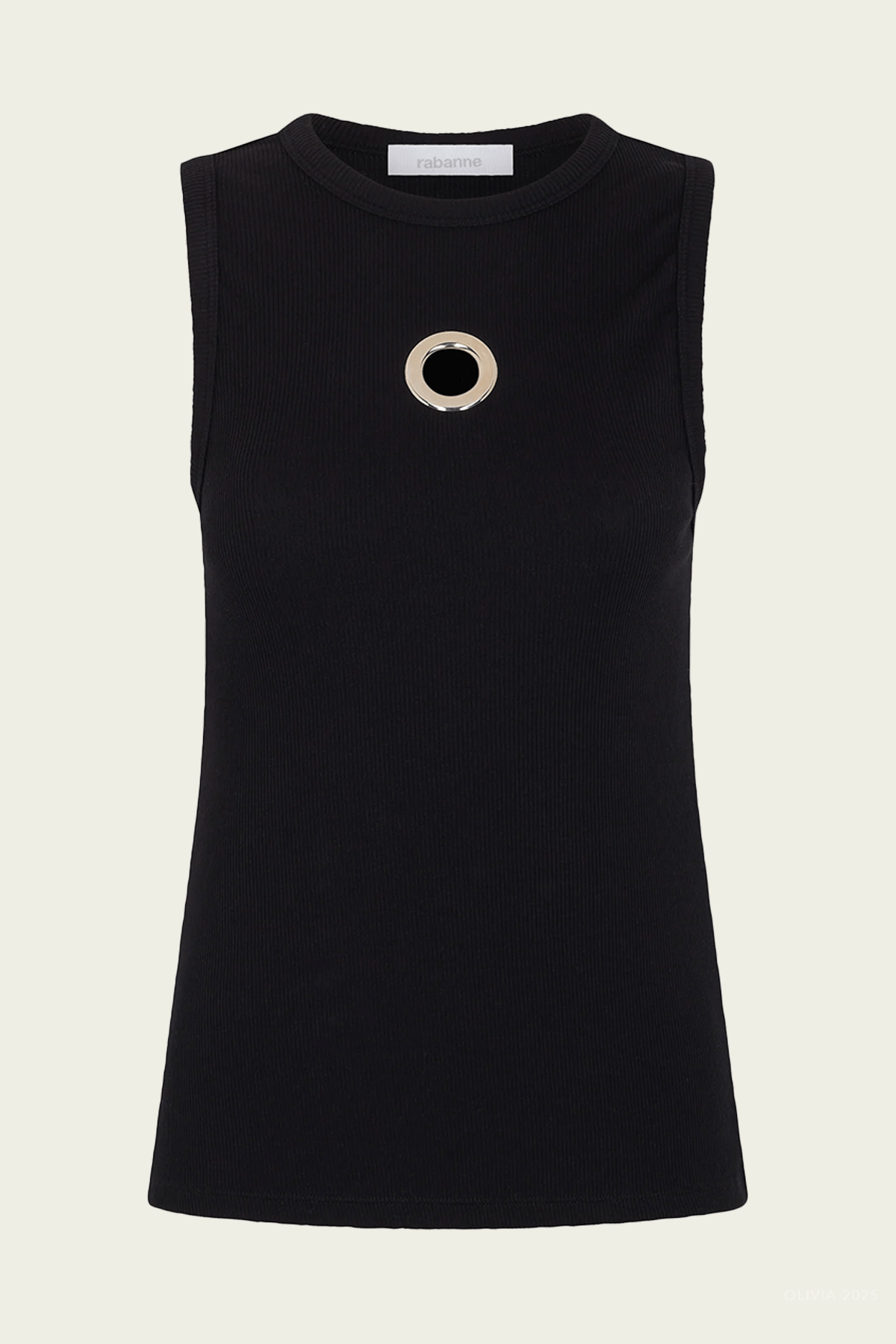 Cotton Tank Top in Black - shop - olivia.com