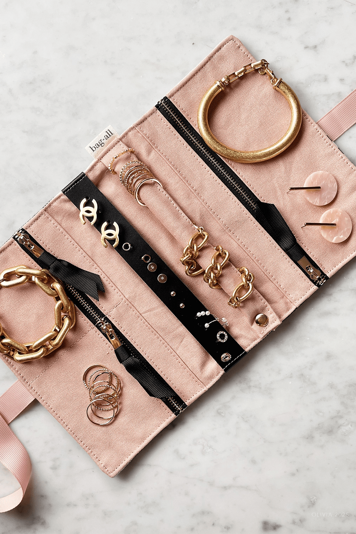 Couture Jewelry Roll - Medium in Striped - shop - olivia.com