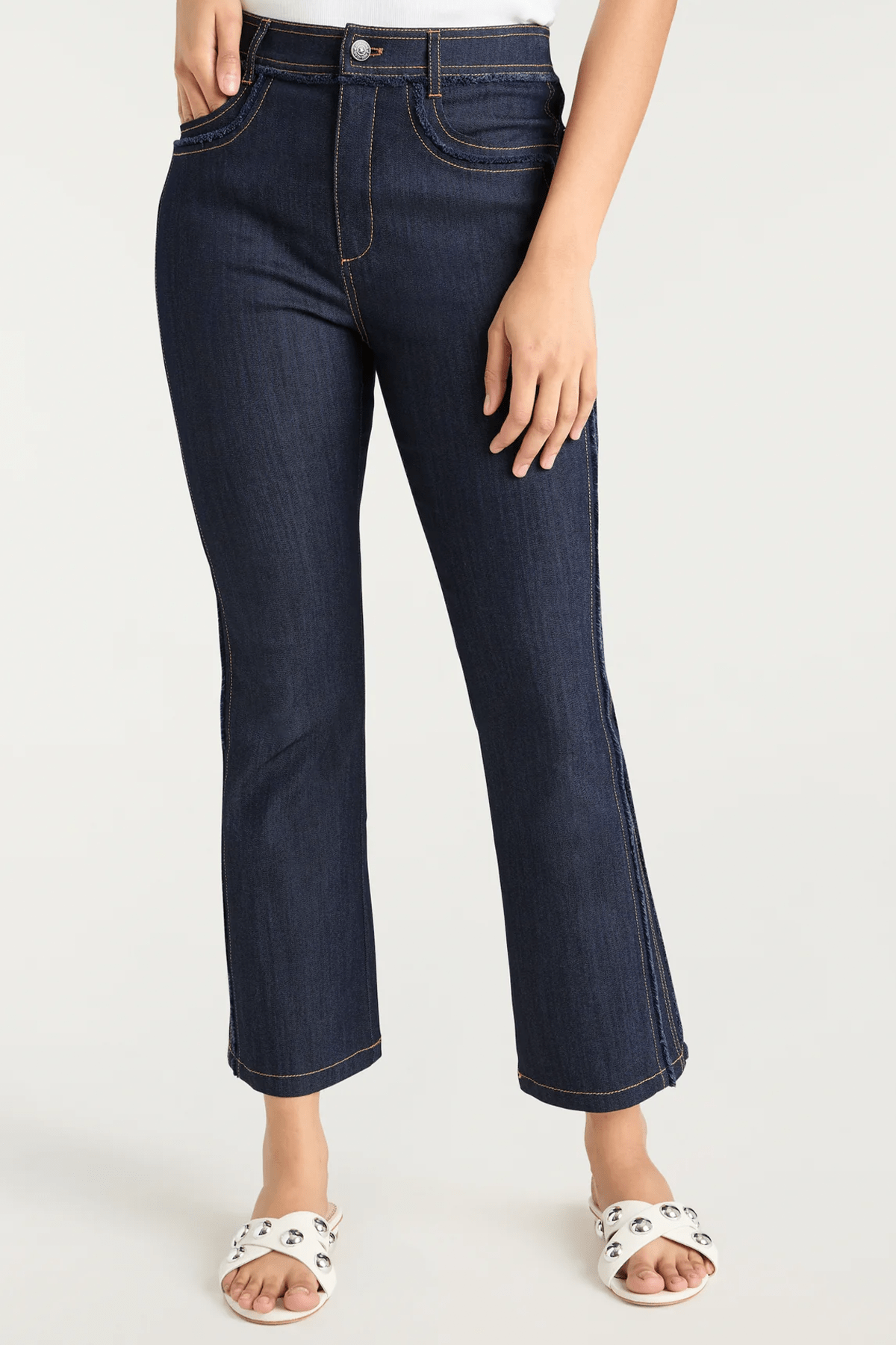 Cropped Sallie Pant in Indigo - shop - olivia.com