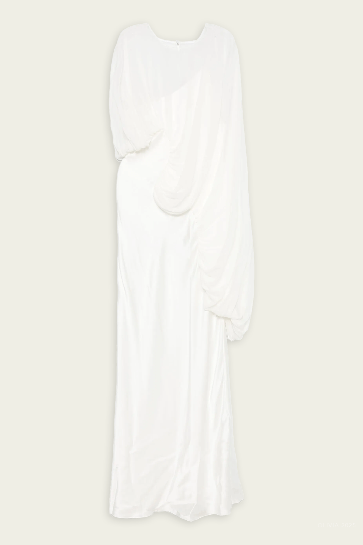 Cumulus Draped Sleeve Dress in White - shop - olivia.com