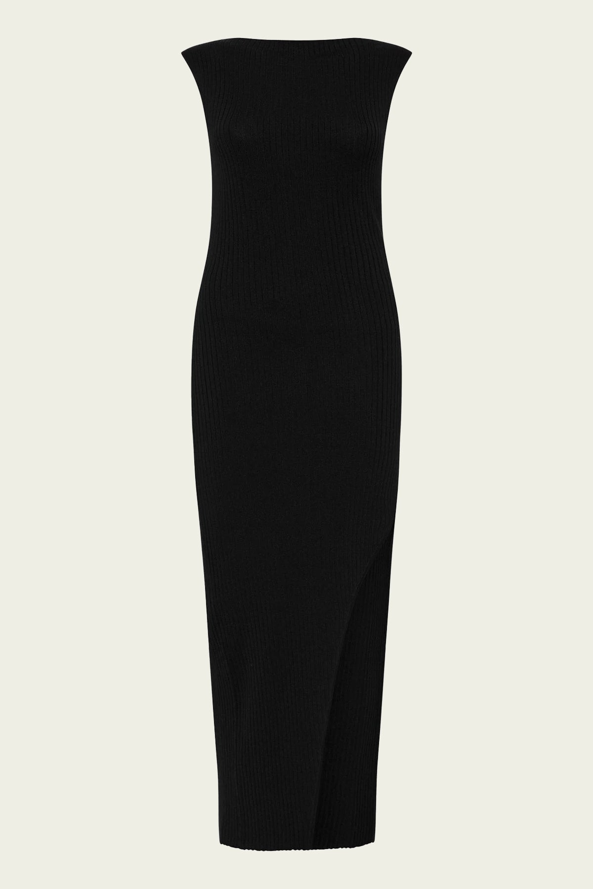 Cut Away Knit Dress in Black - shop-olivia.com