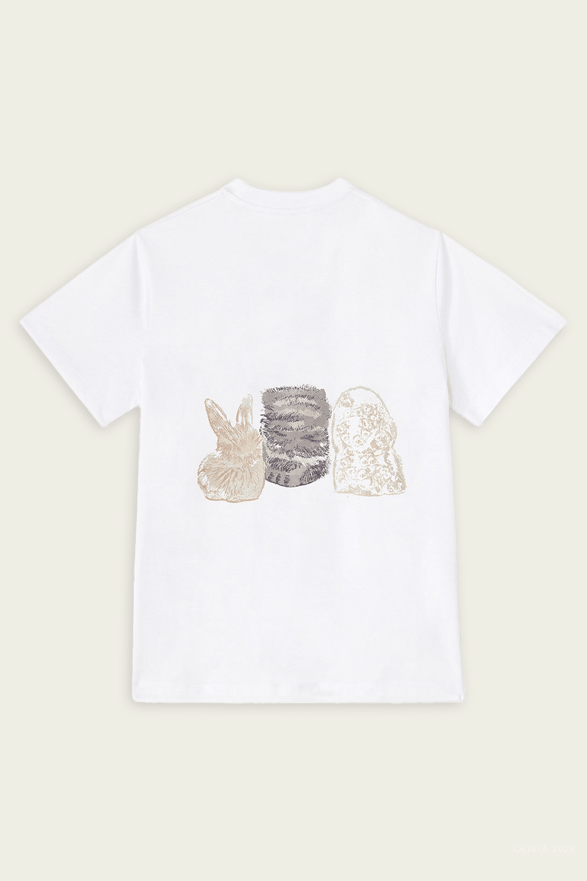Cute Animals Print T-Shirt in Bright White - shop - olivia.com