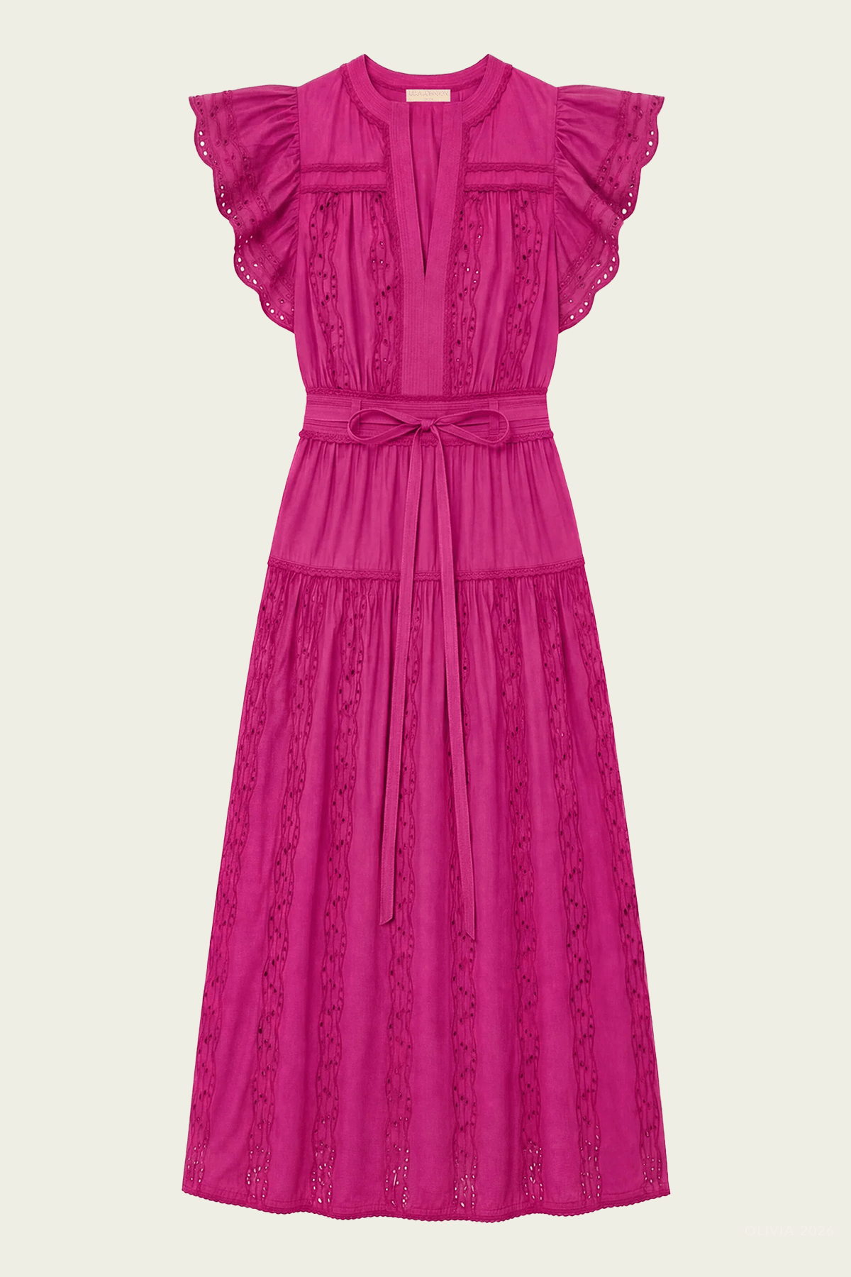 Dani Short-Sleeve Cotton Dress in Orchid - shop-olivia.com