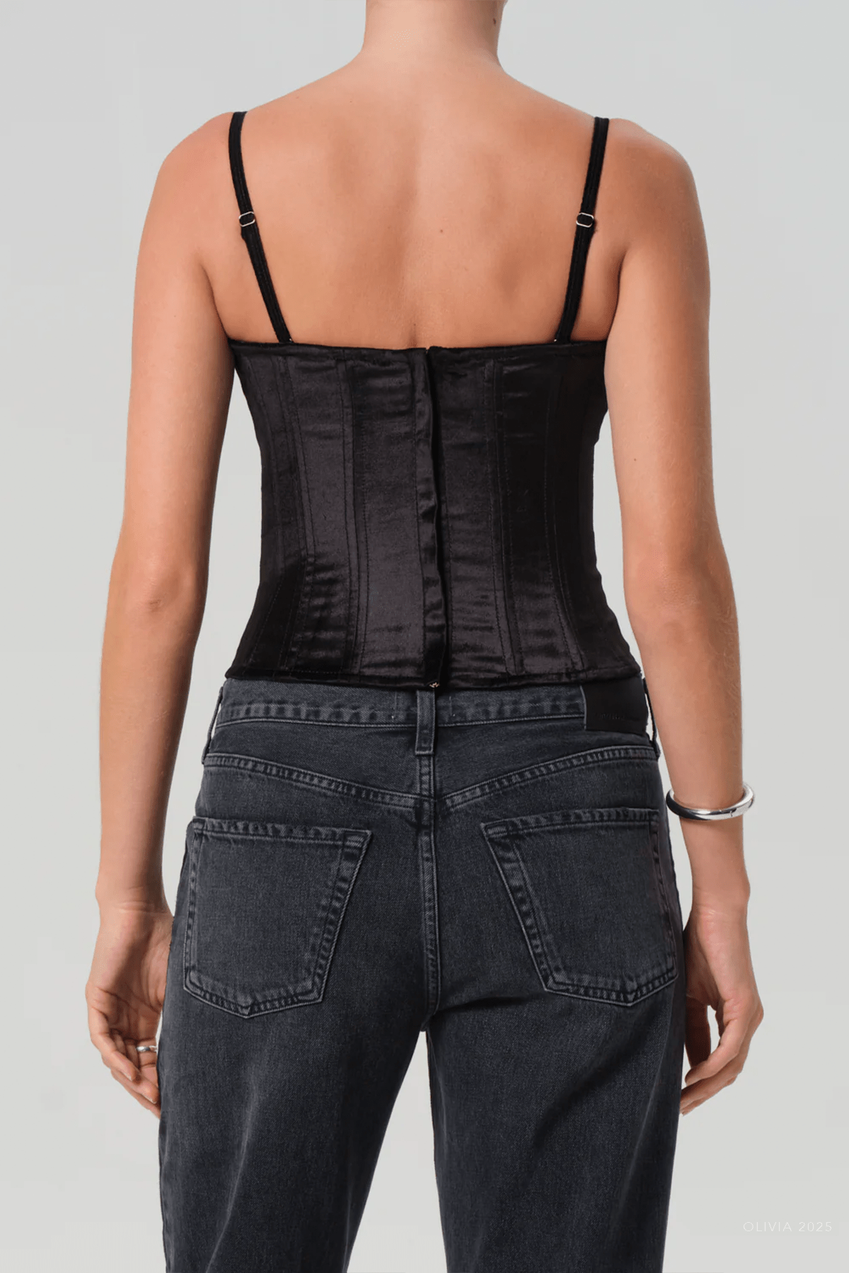 Darya Corset Top in Black - shop - olivia.com