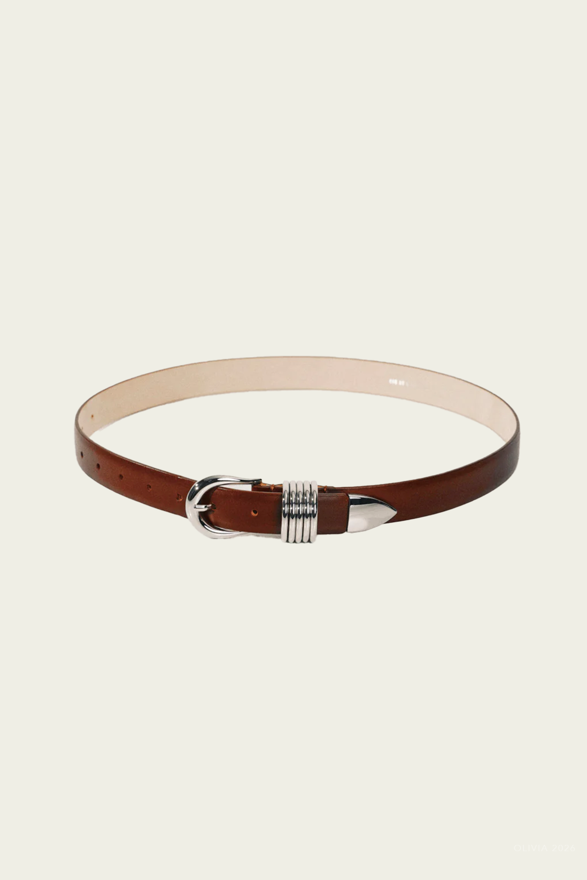 Hollyhock Belt in Mahogany Silver