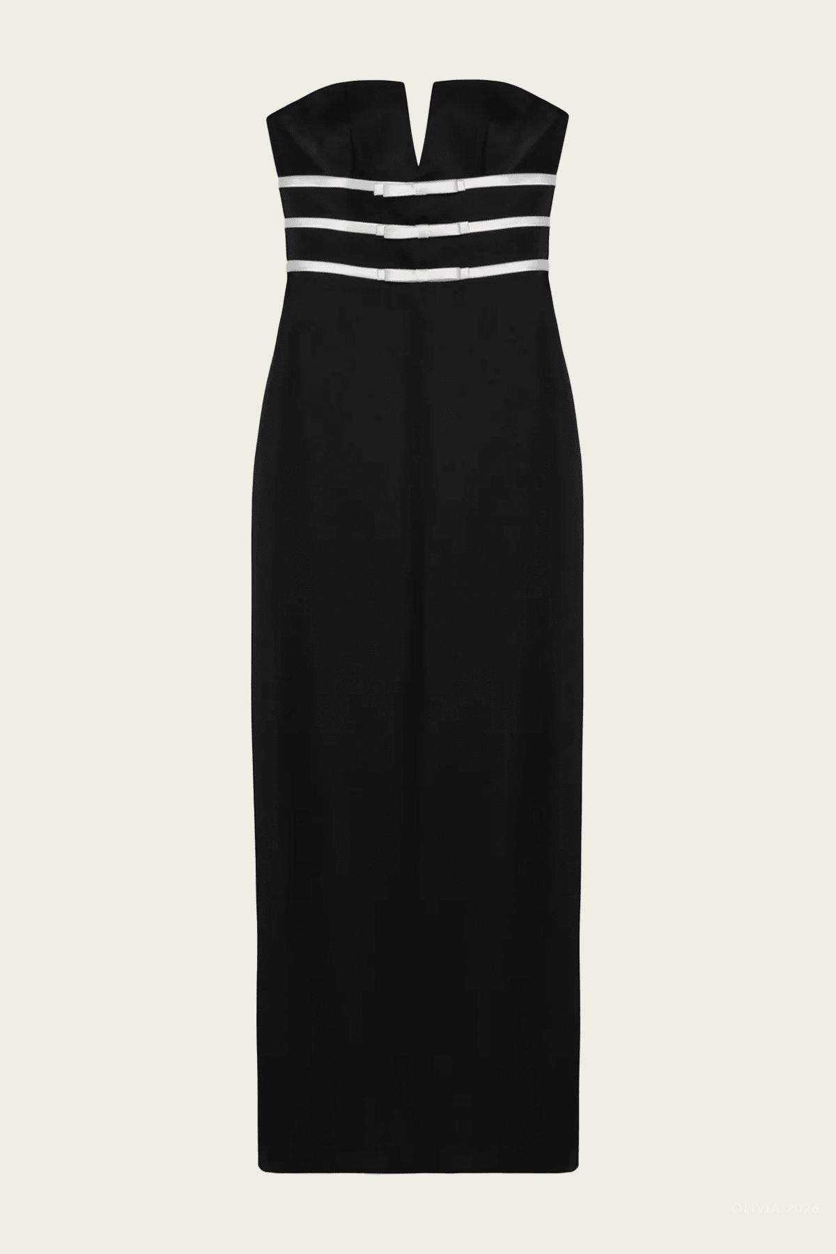 Delore Bustier Gown in Black Frost Multi - shop-olivia.com
