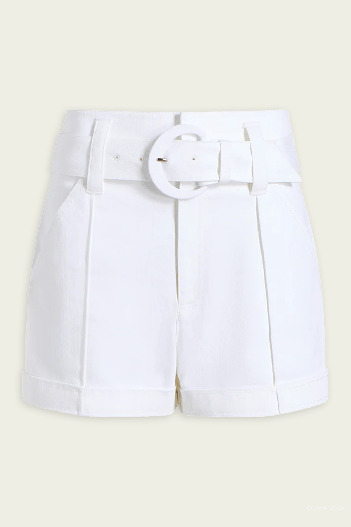 Denim Aldi Short in White - shop - olivia.com