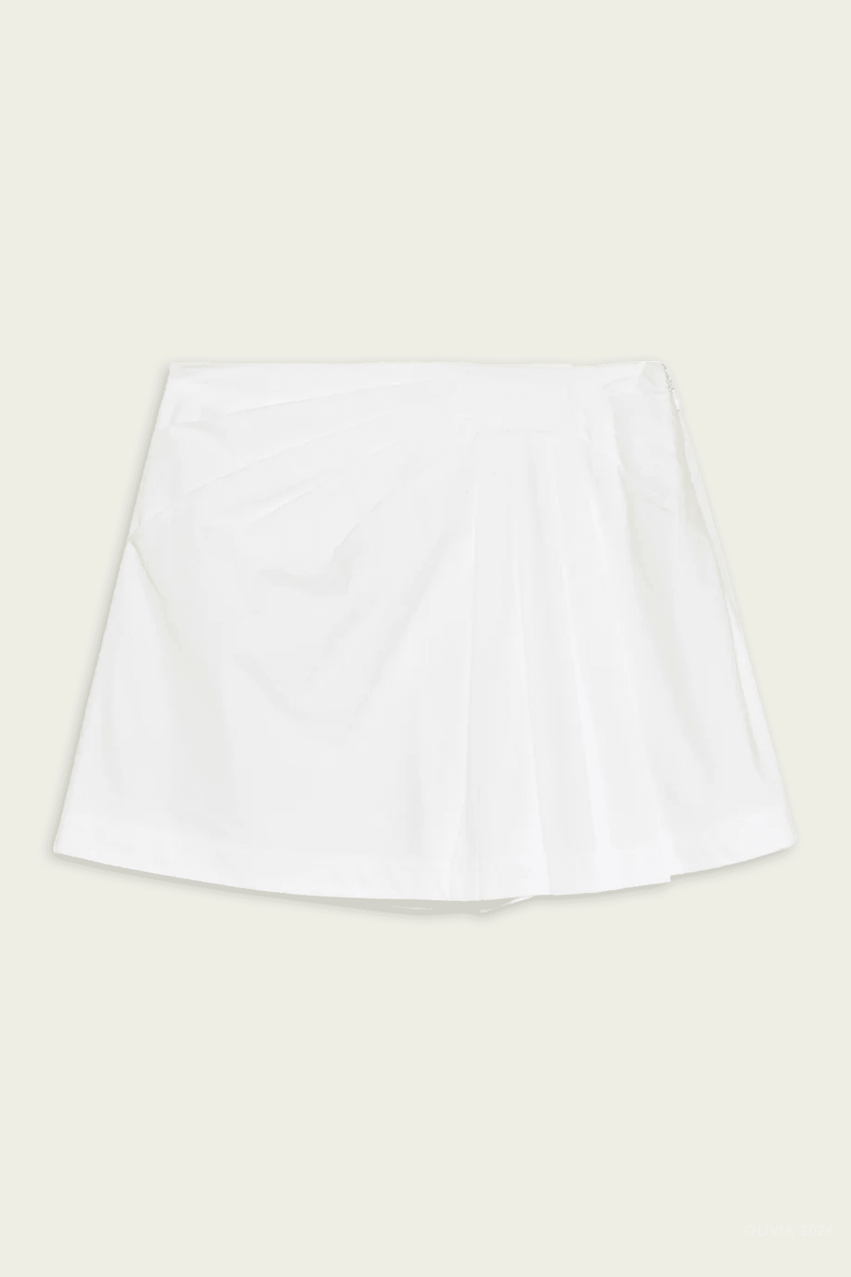 Devlin Pleated Mini Skort in White - shop - olivia.com