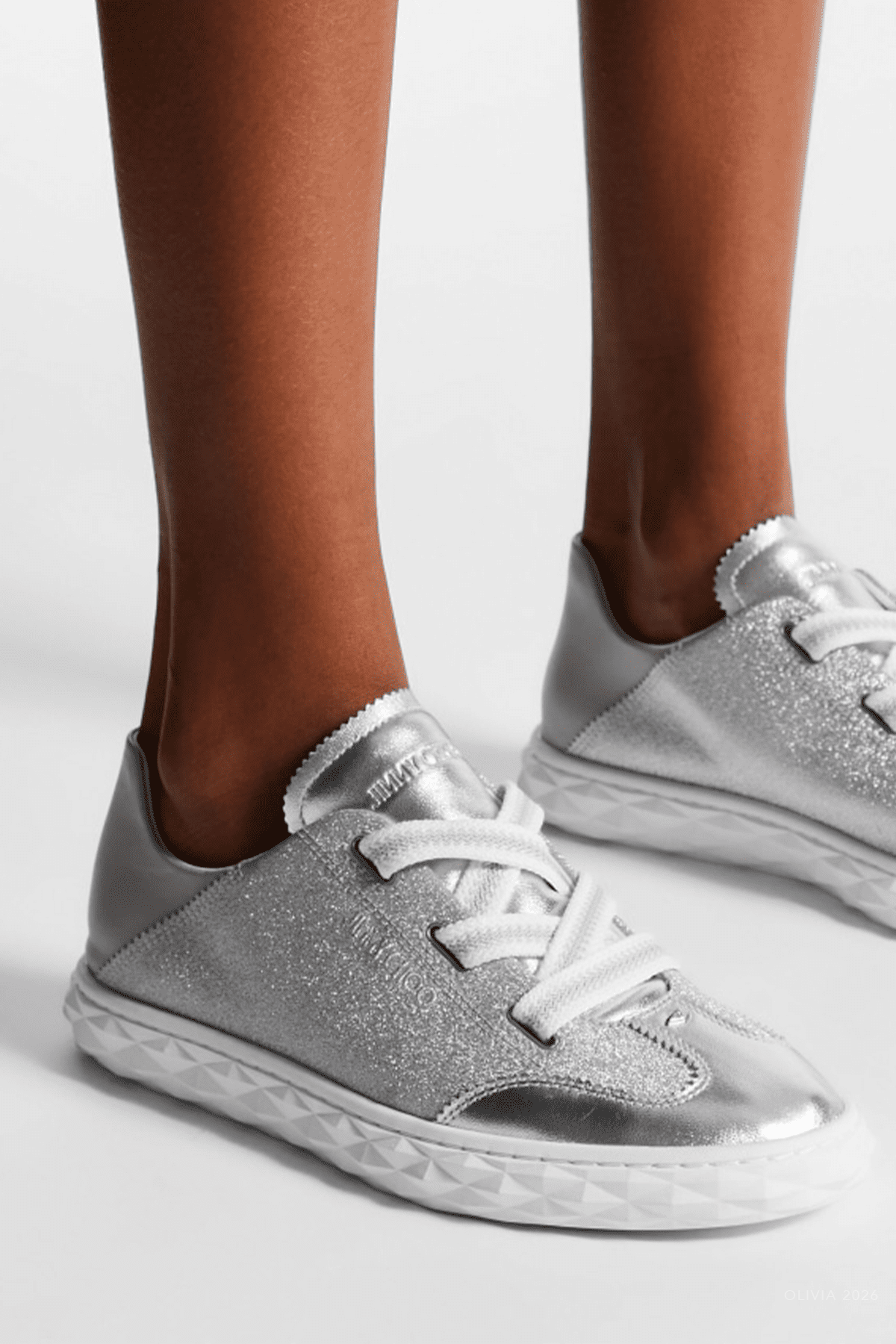 Diamond Light Flex F Trainers in Silver Glitter - shop - olivia.com
