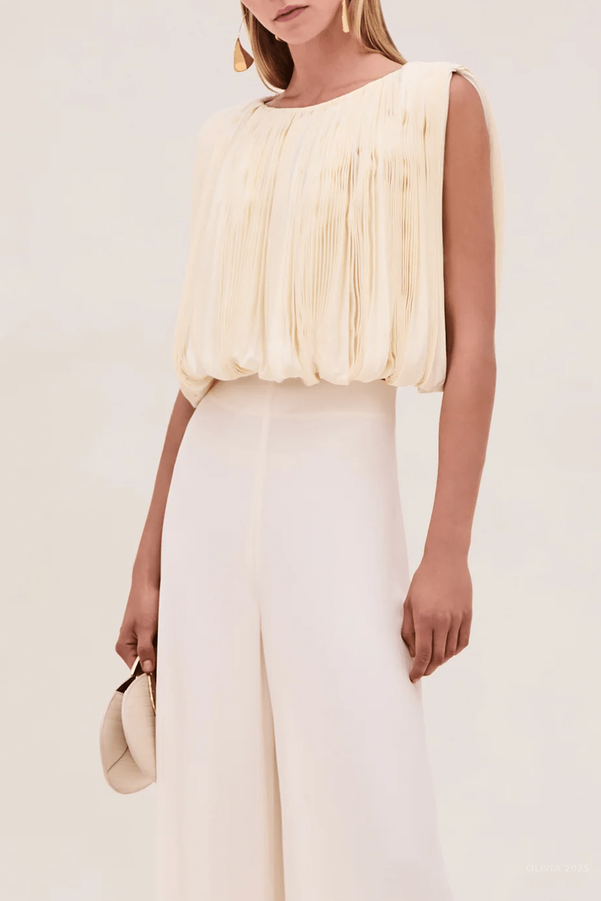 Dorett Sleeveless Top in Ivory - shop - olivia.com
