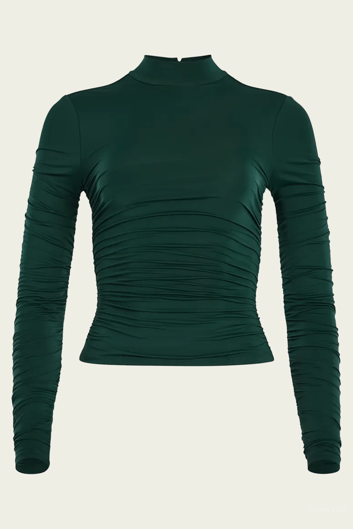 Dulcie Rushed Top in Evergreen - shop - olivia.com