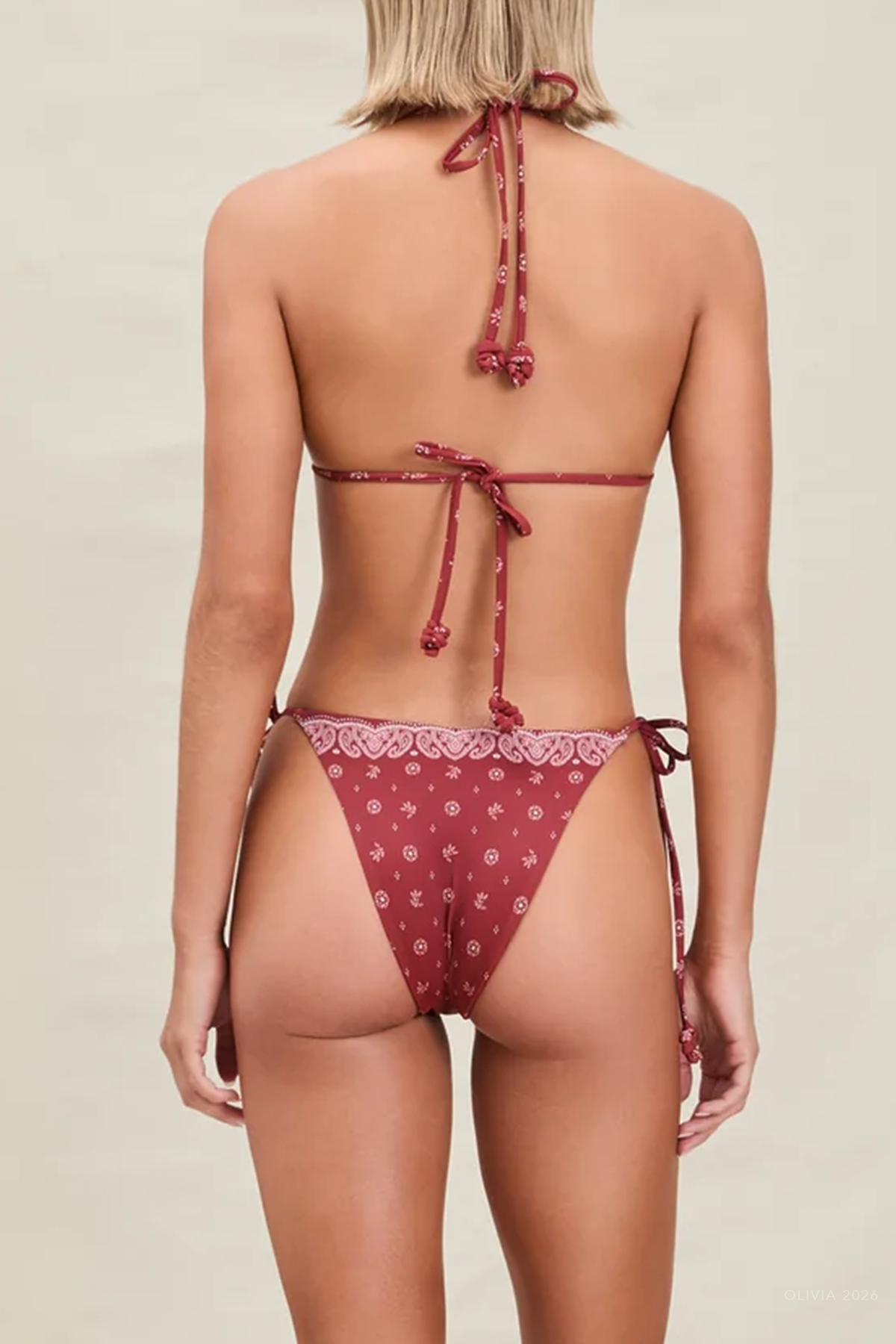 Eadie Bikini Bottom in Merlot