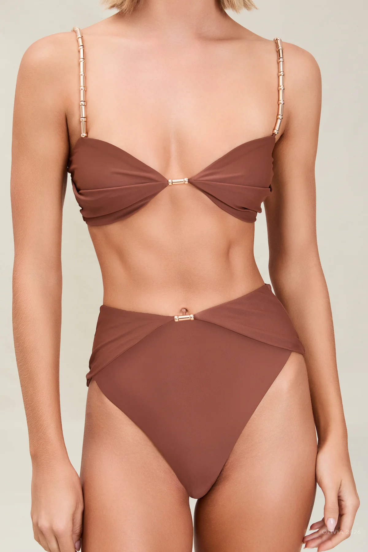 Emmie Bikini Top in Umber