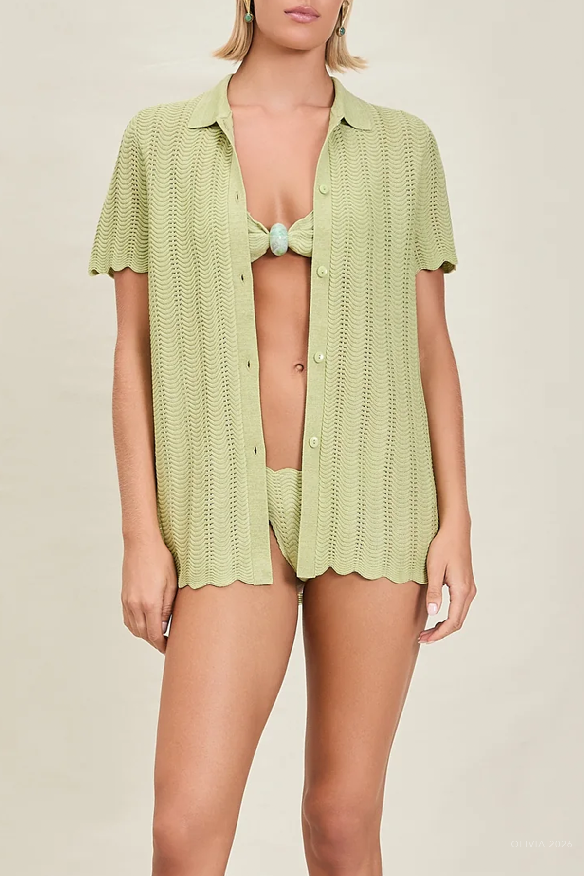 Irene Shirt in Matcha