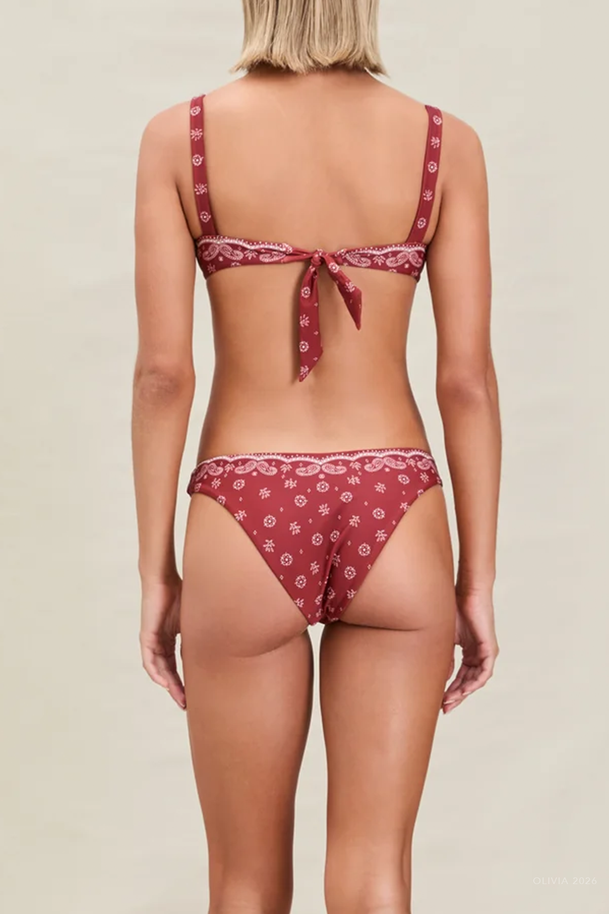 Larissa Bikini Bottom in Merlot
