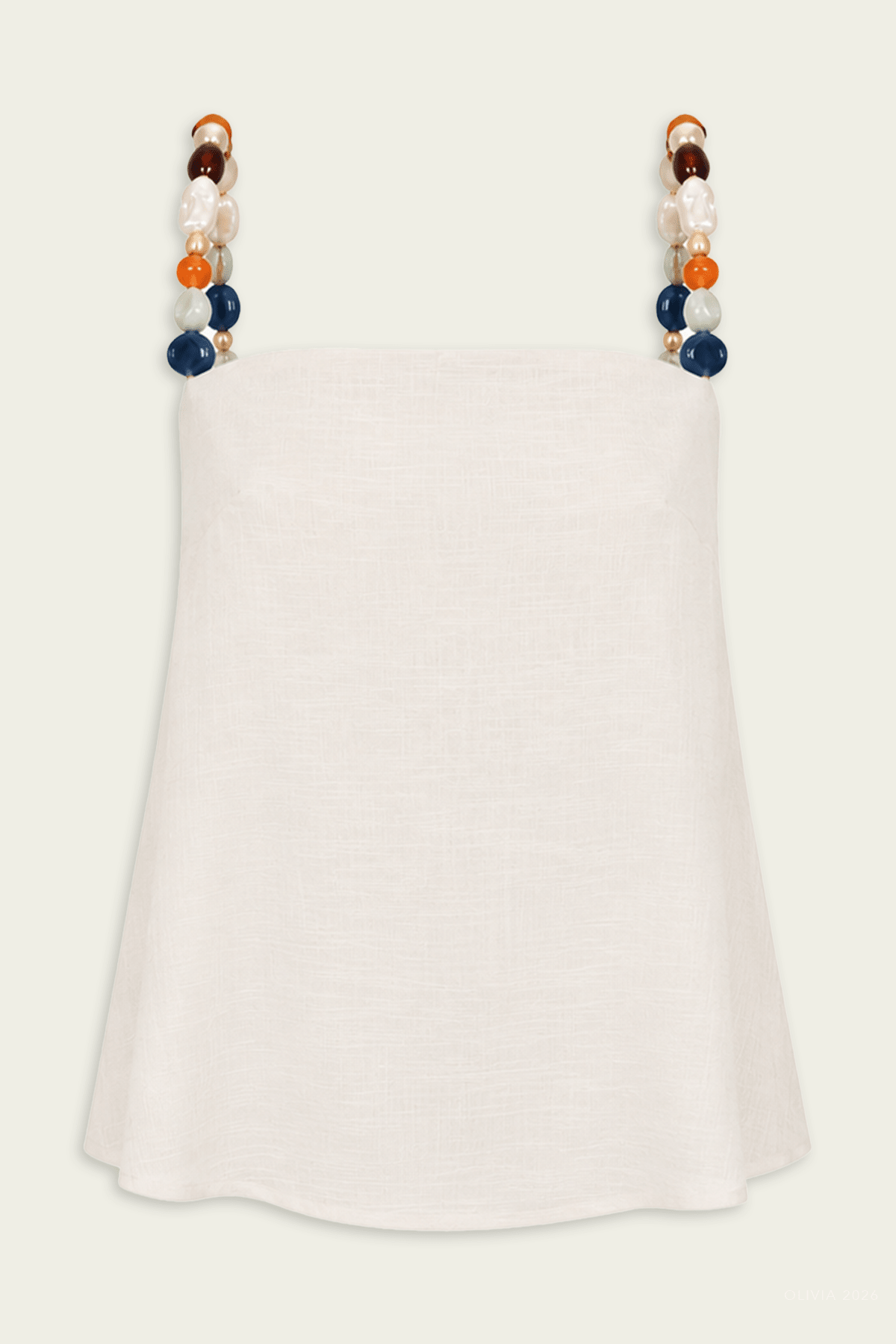 Eira Top in Off-White - shop-olivia.com