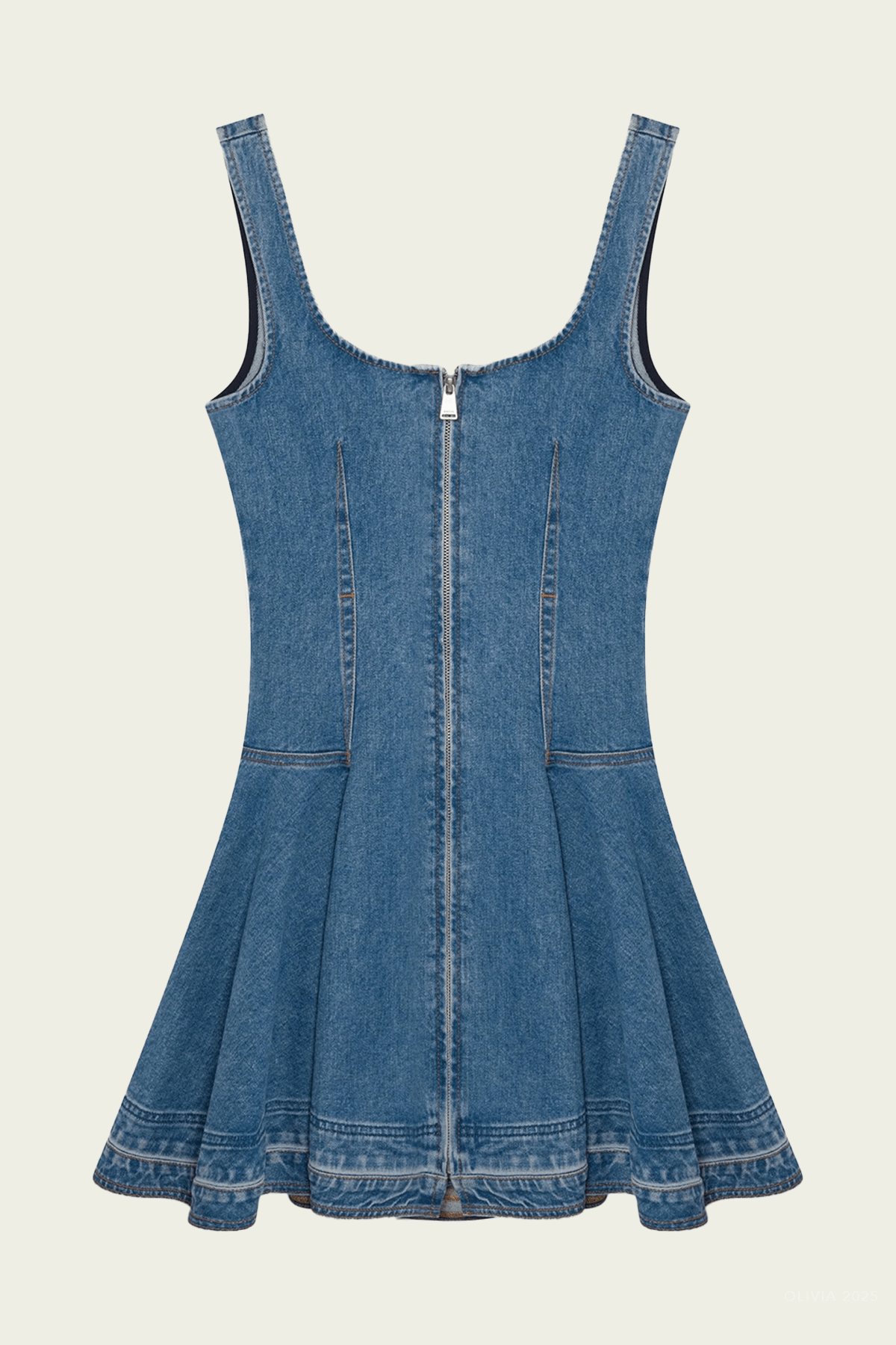 Eleodra Denim Mini Dress in Zanpa - shop - olivia.com