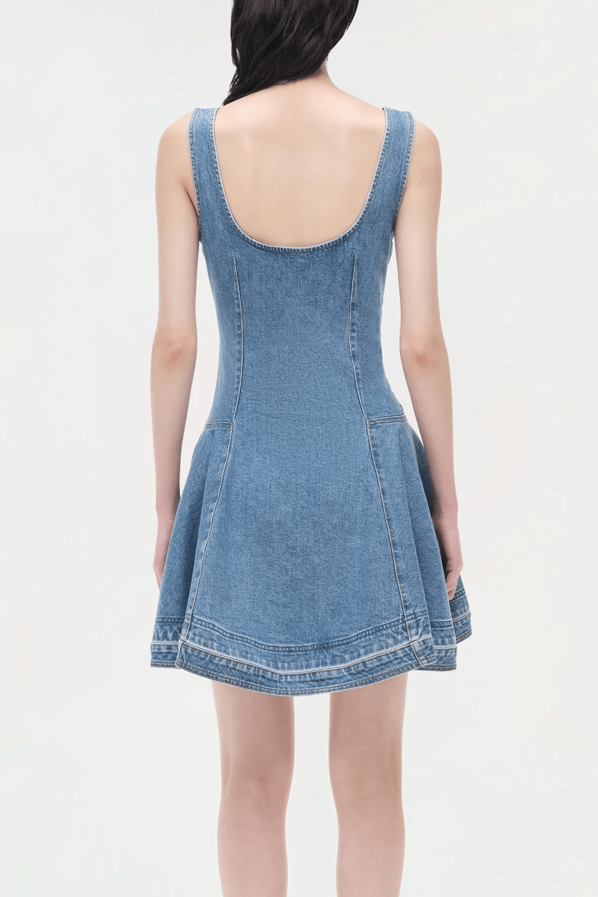 Eleodra Denim Mini Dress in Zanpa - shop - olivia.com