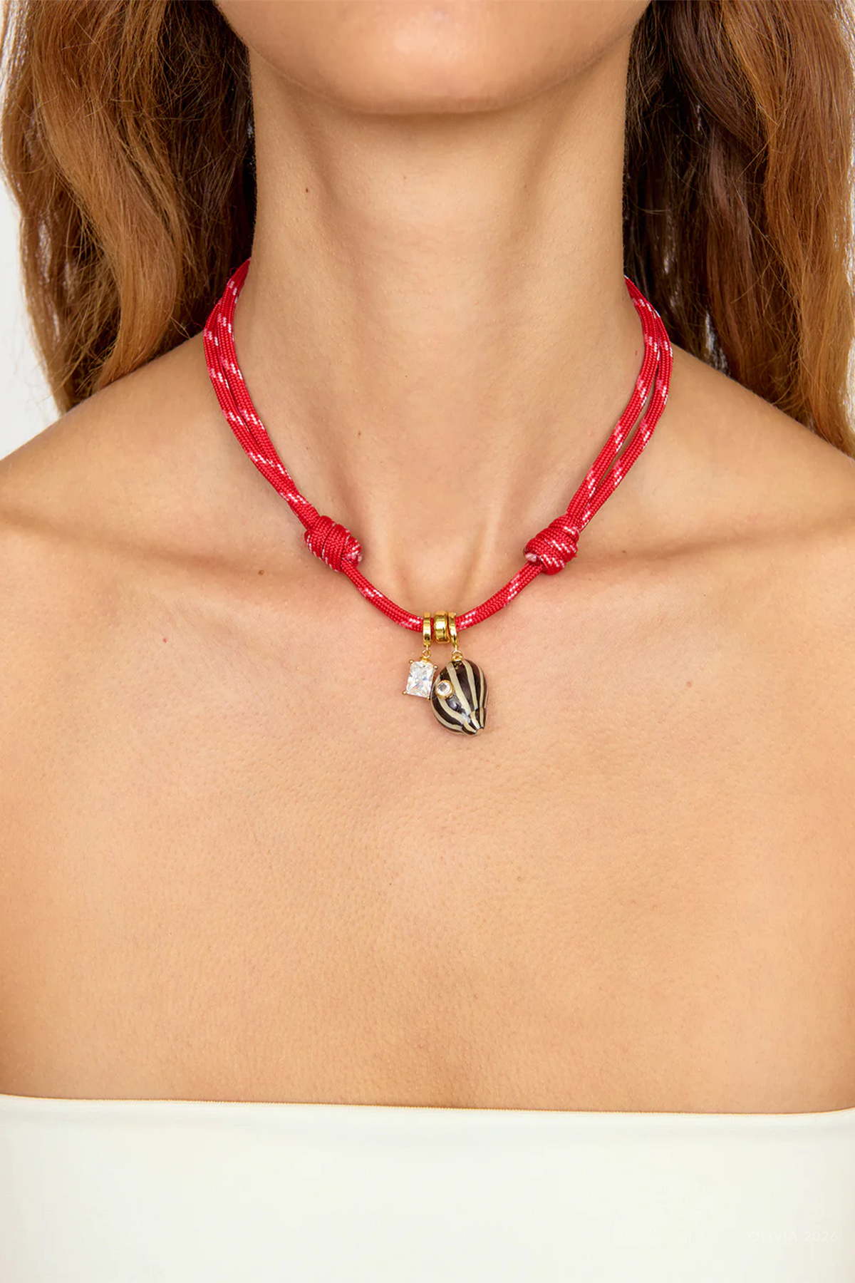 Marais Necklace in Red