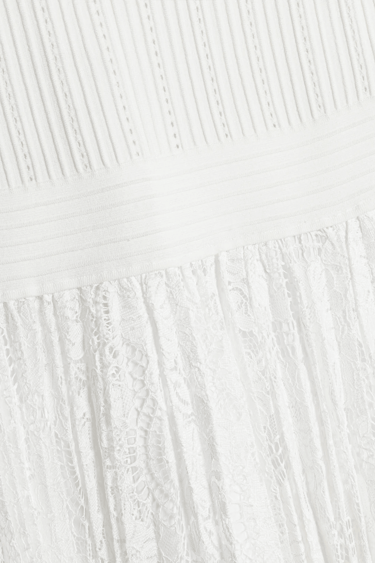 Ellis Knit Lace Mini Dress in Ivory - shop - olivia.com