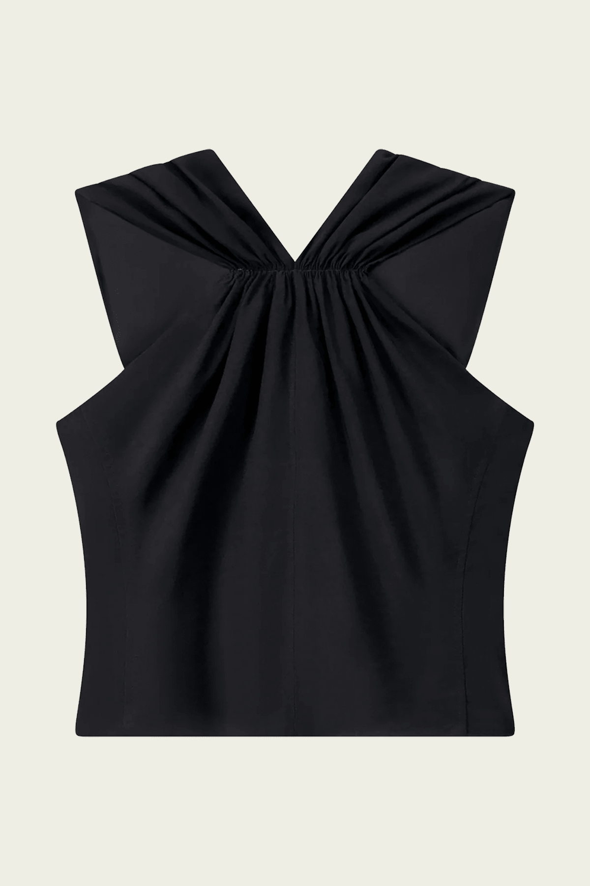 Elouise Stretch Linen Top in Black - shop-olivia.com