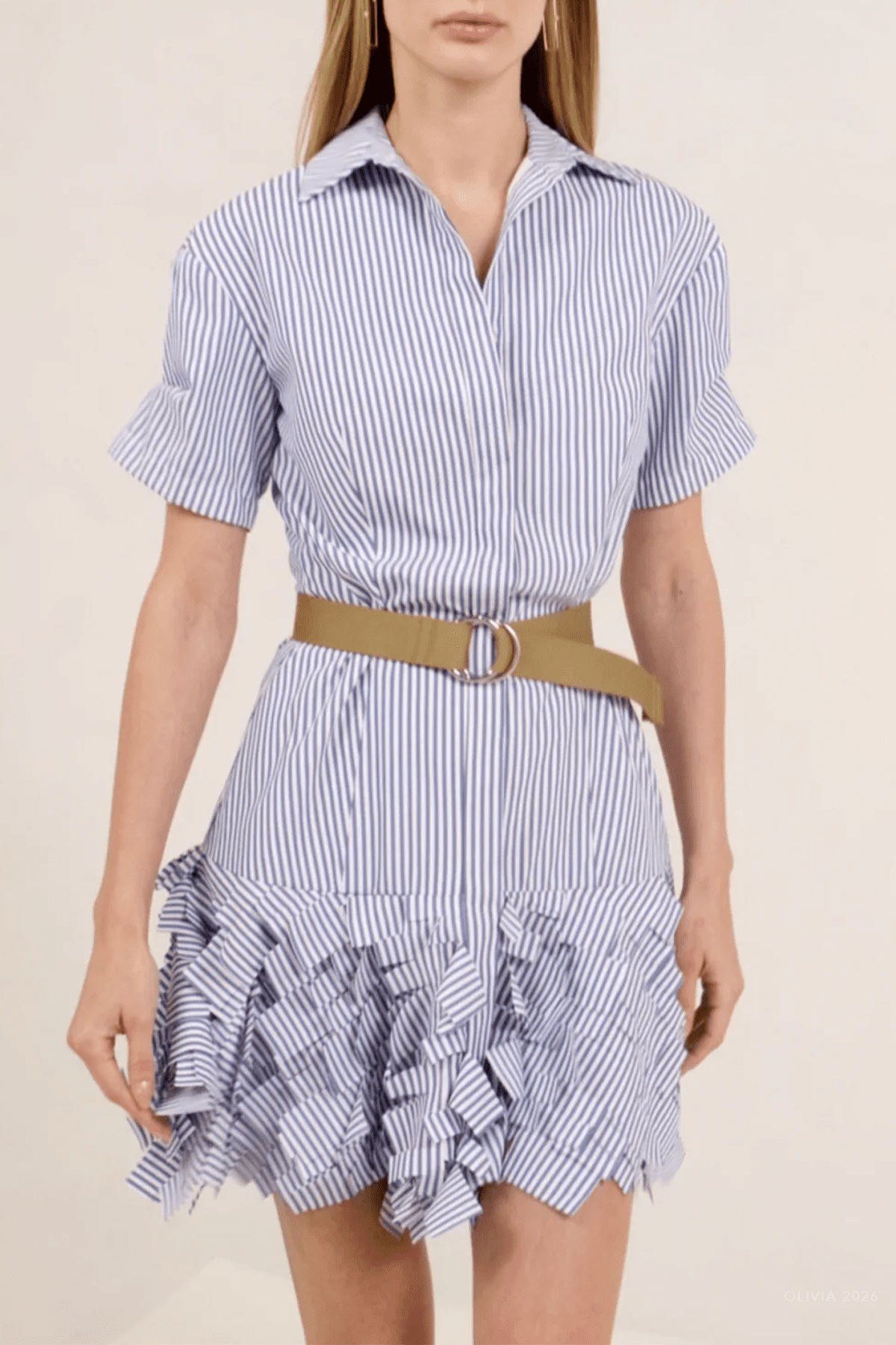 Ema Mini Dress in Blue Stripe - shop - olivia.com