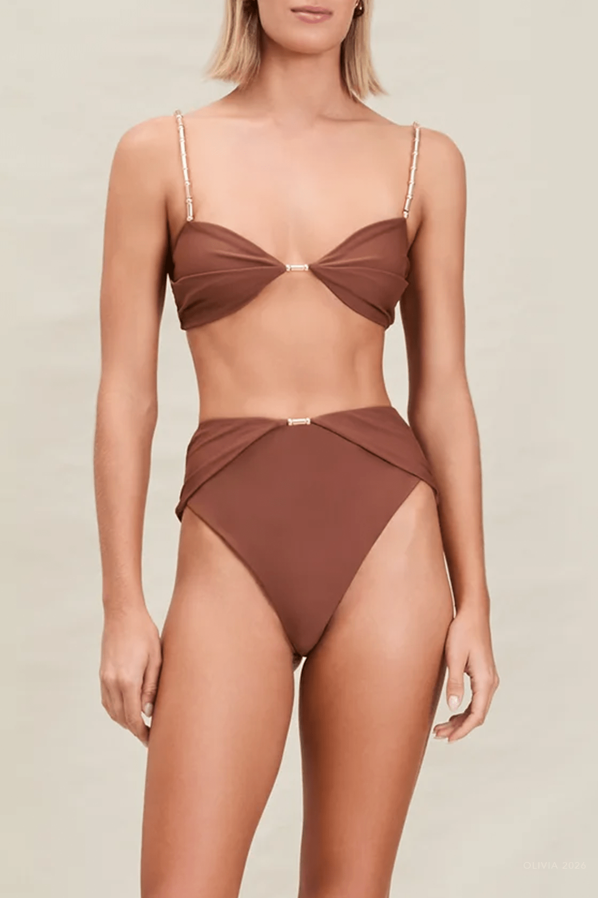 Emmie Bikini Top in Umber - shop - olivia.com