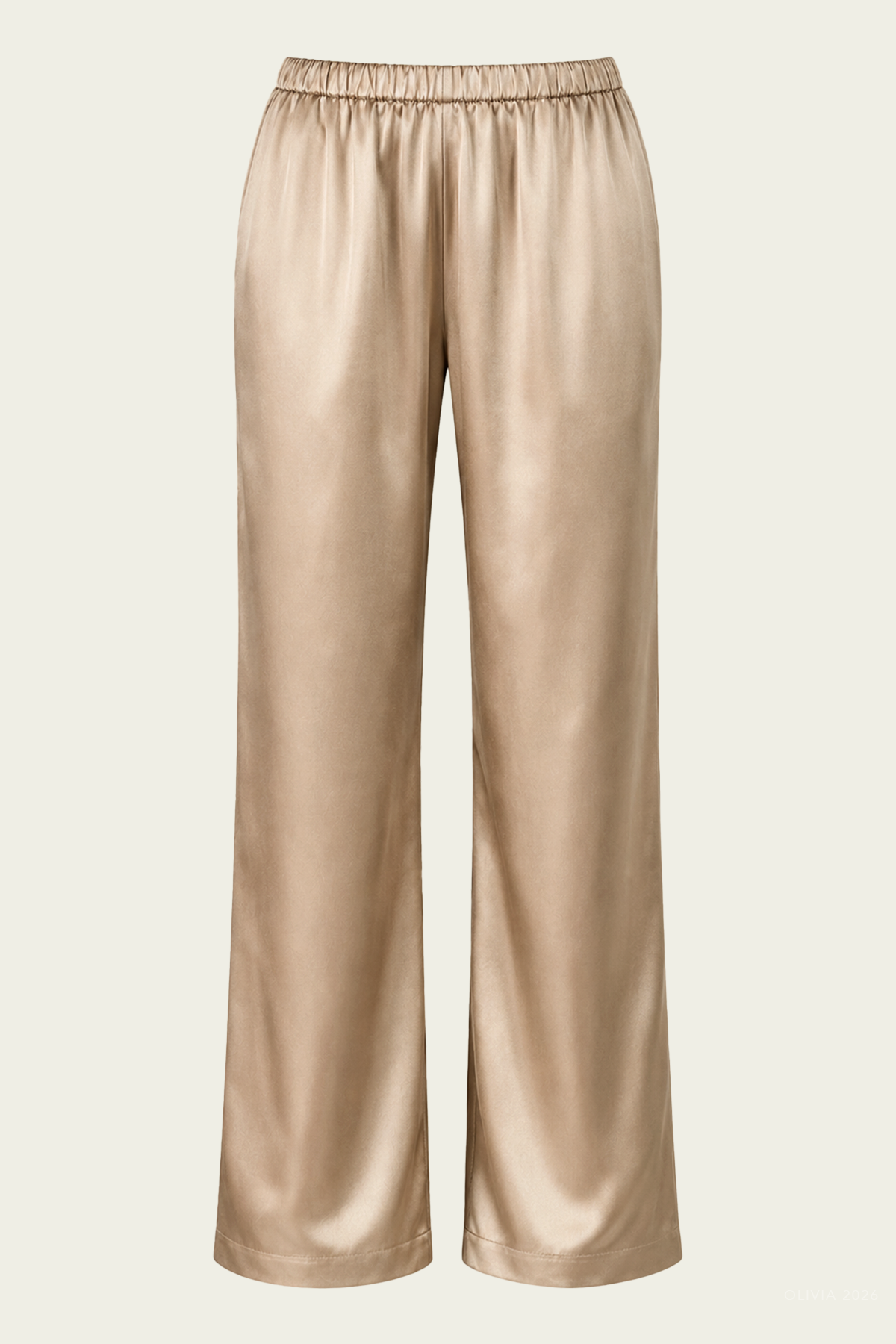 Satin Silk Everywhere Pant in Beige