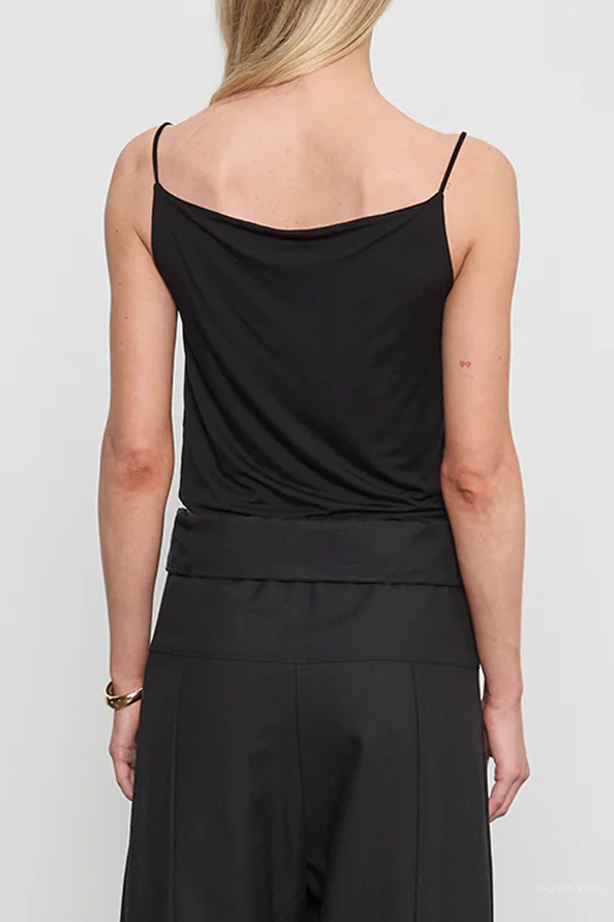 Fluid Jersey Tank in Black