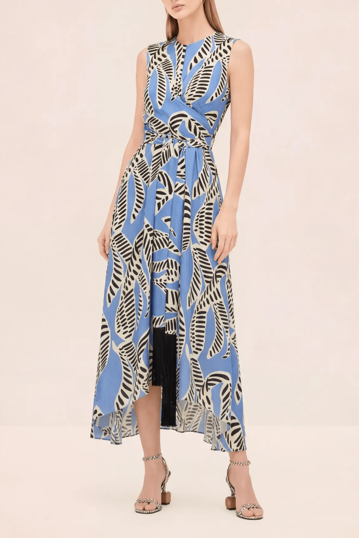 Estel Dress in Azure Print - shop - olivia.com