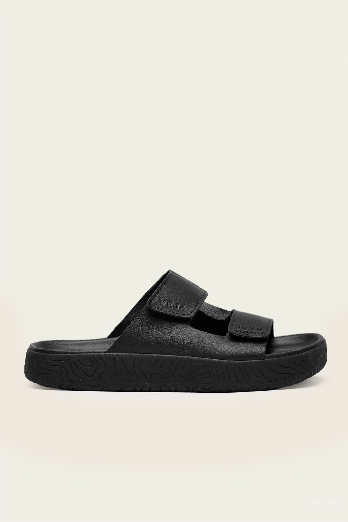 Etna Leather Sandal in Full Black