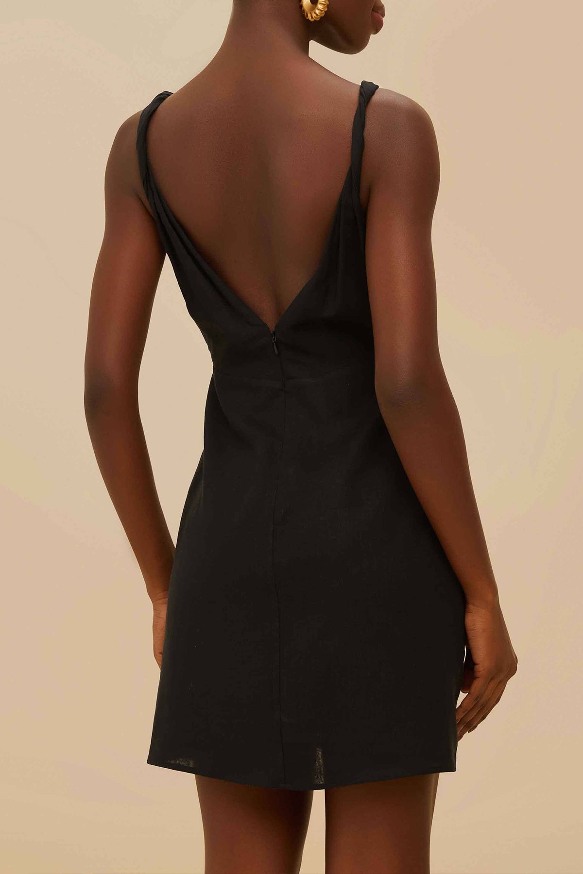 Black And White Rose Mini Dress