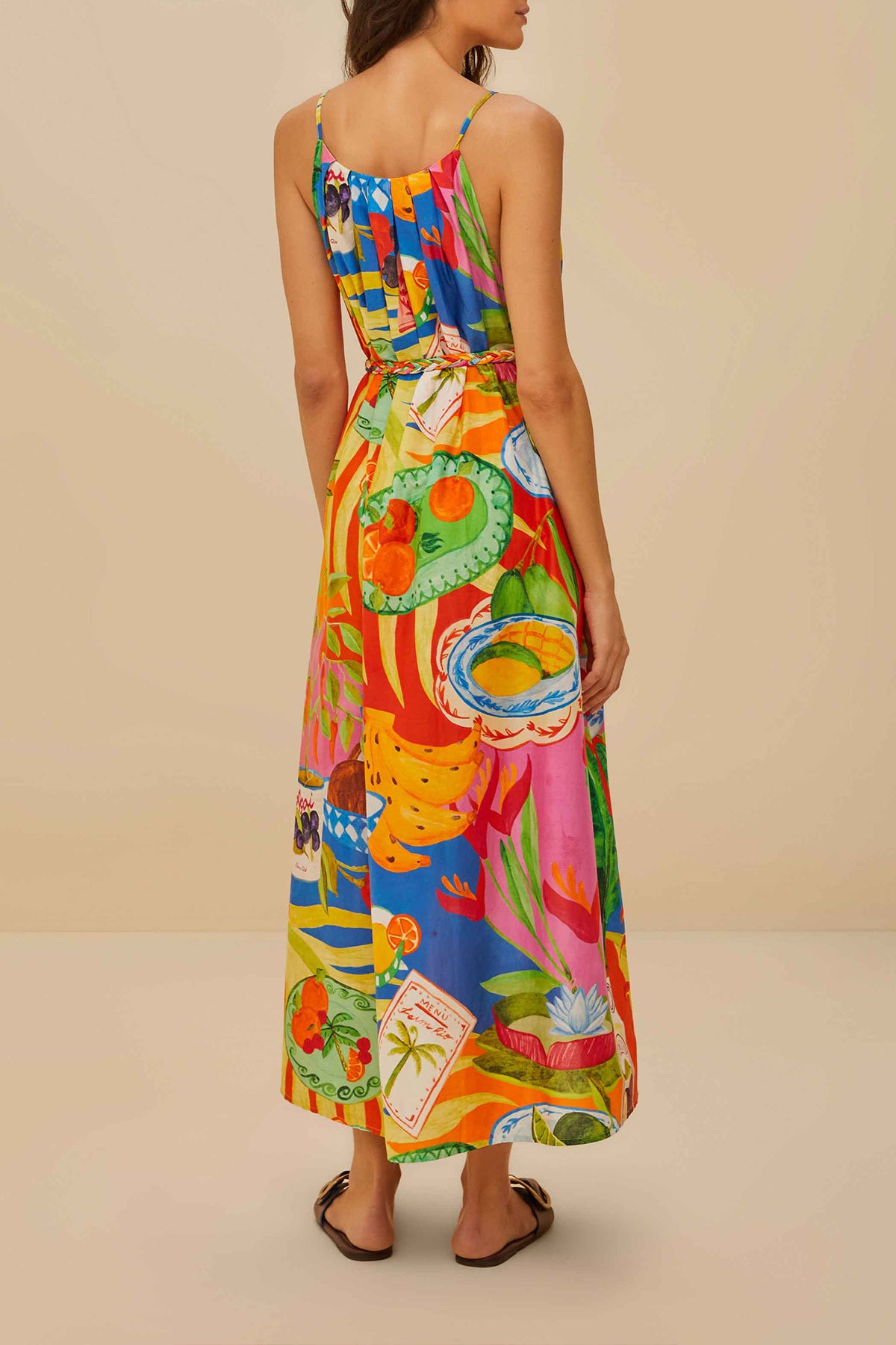 Multicolor Summer Picnic Midi Dress