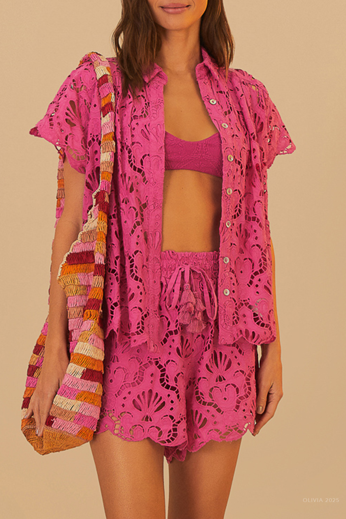 Pink Seashell Eyelet Shirt