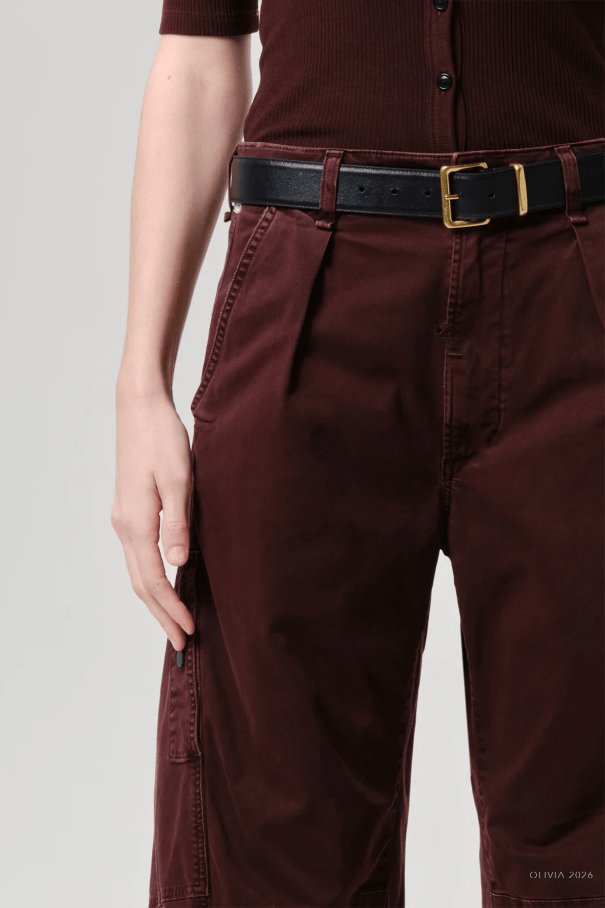Flight Pant in Mahogany - shop-olivia.com