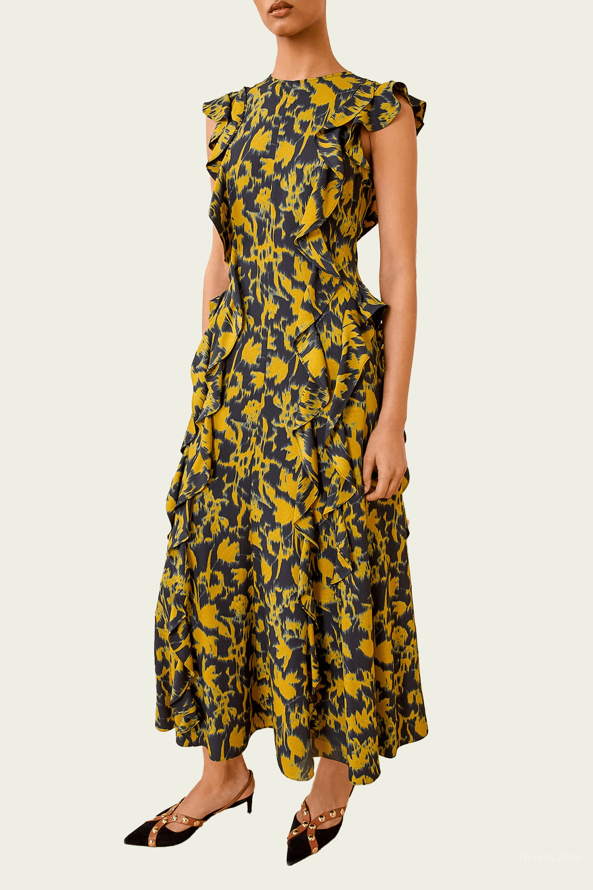 Flo Sleeveless Midi Dress in Verdite - shop - olivia.com