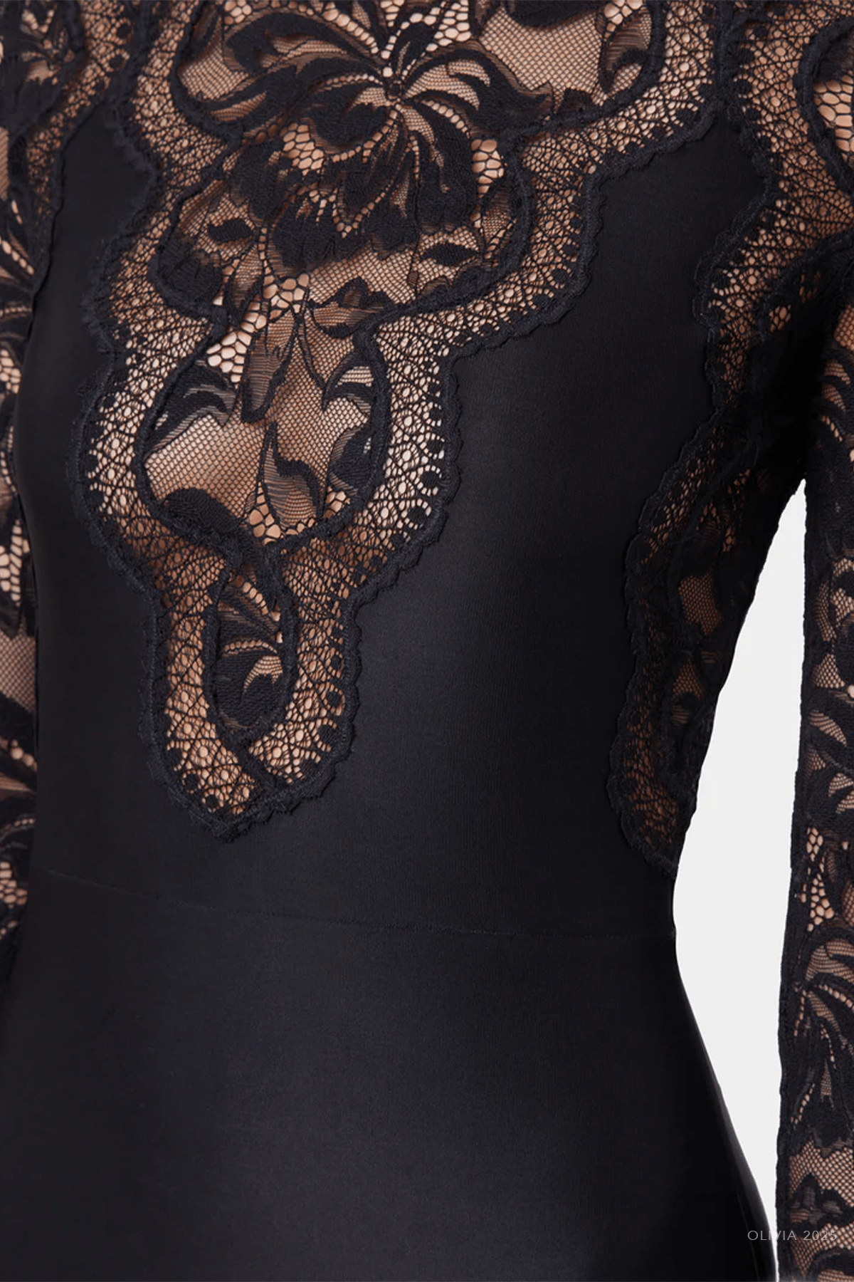 Floral Lace Maxi Dress in Black - shop - olivia.com