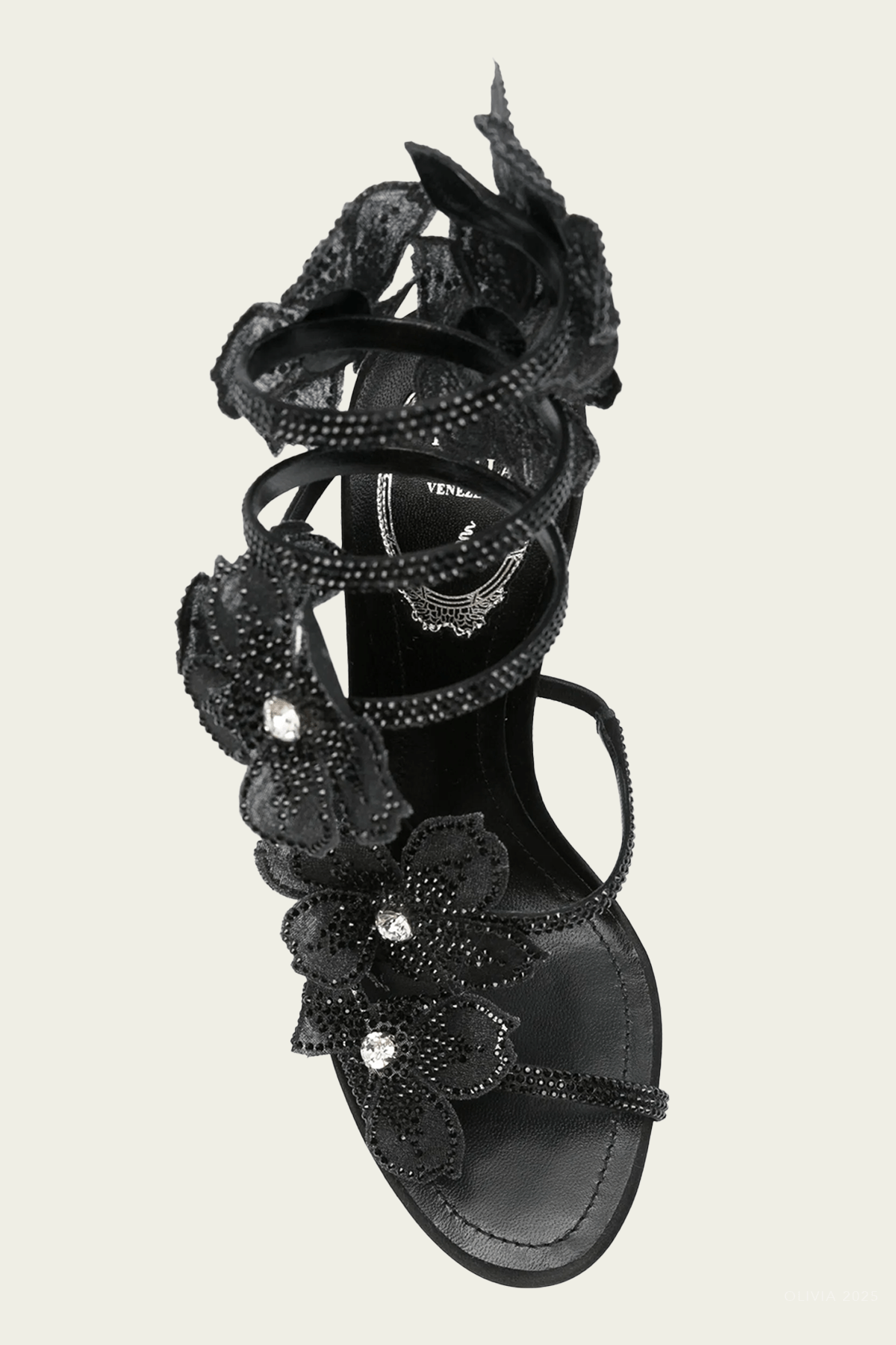 Floriane Sandal 105 in Black - shop - olivia.com