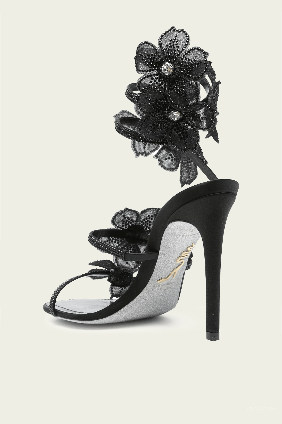 Floriane Sandal 105 in Black - shop - olivia.com