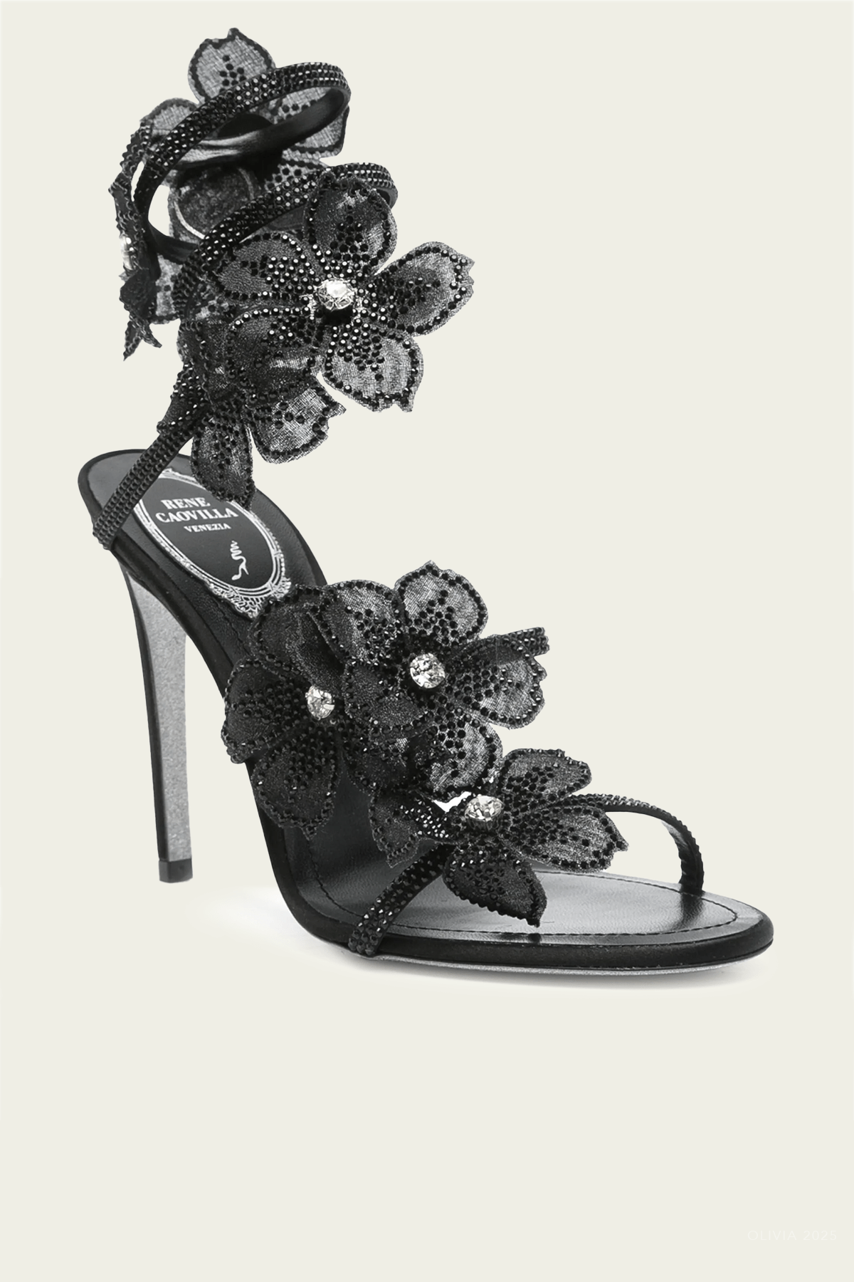 Floriane Sandal 105 in Black - shop - olivia.com