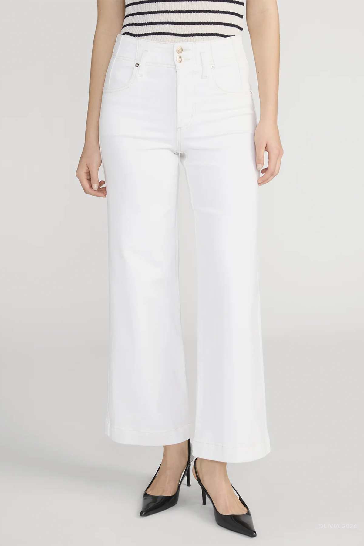 The Seamed Wide Trouser Crop in Au Natural Clean