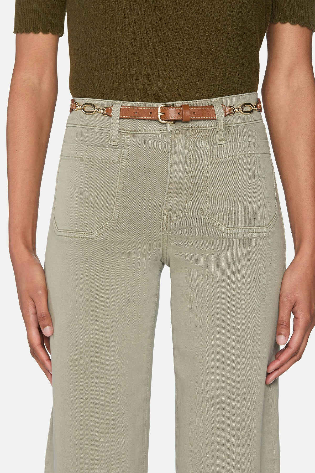 Le Slim Palazzo Modernist Pocket in Thyme