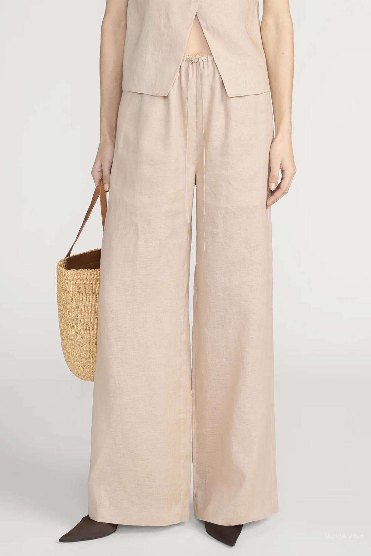 The Linen Lounge Pant in Flax