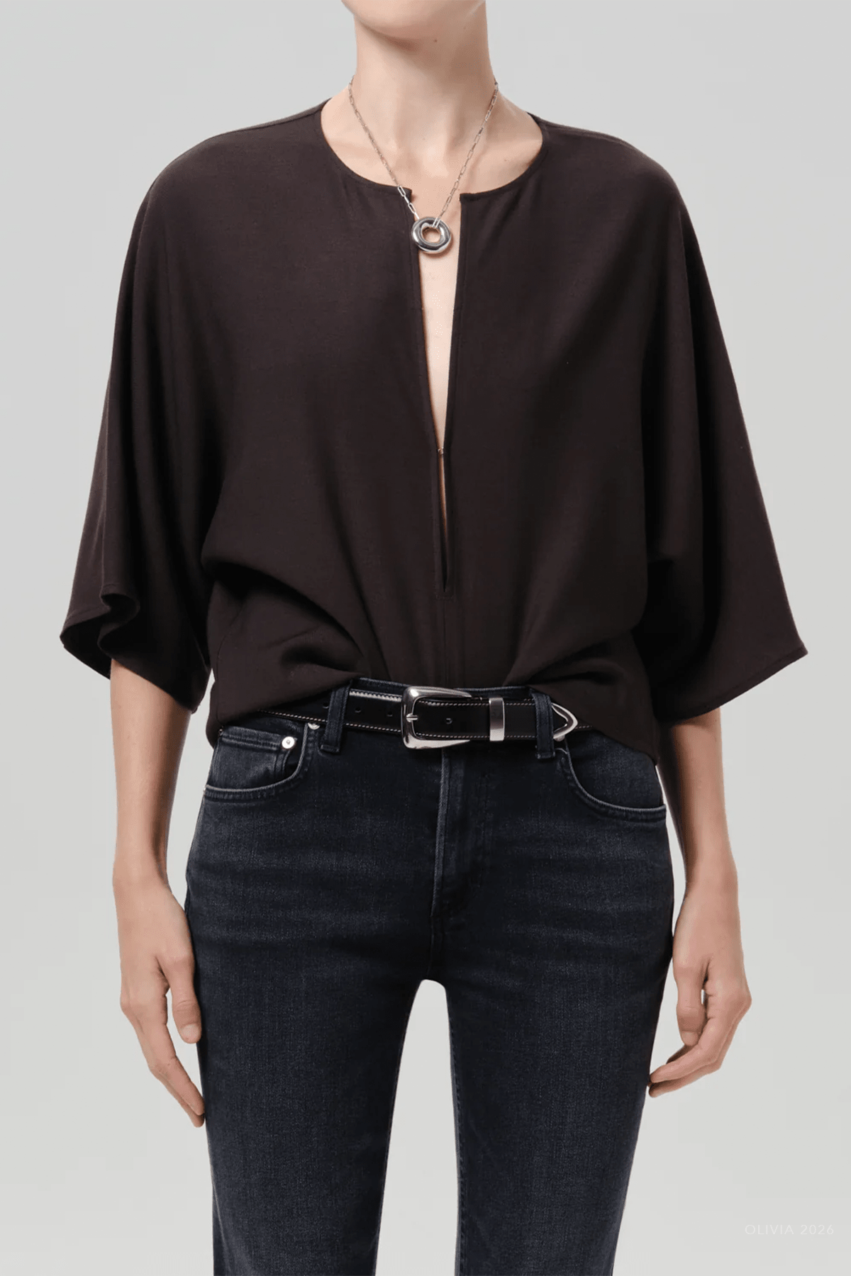 Franca Shirt in Brown - shop-olivia.com