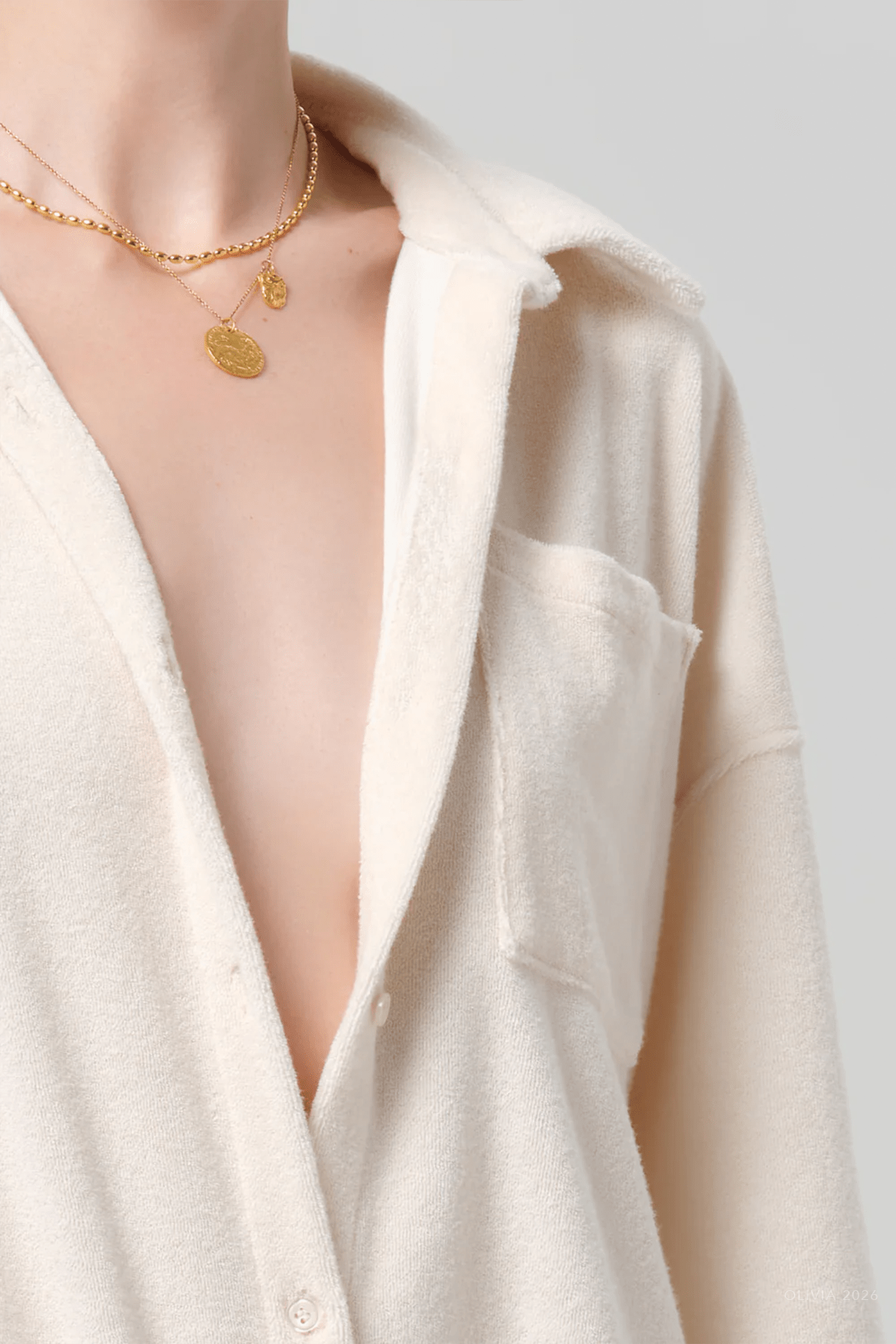 Francis Knit Shirt in Cream - shop - olivia.com