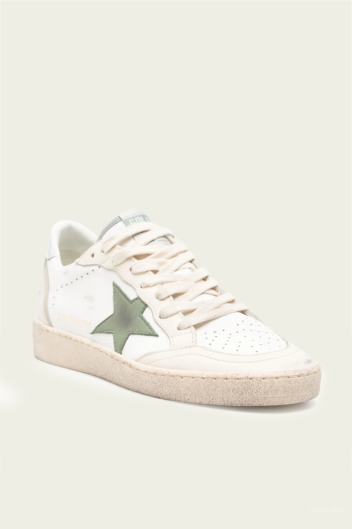 Ball-Star White Green Leather Sneaker
